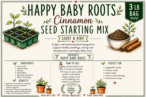 Happy Baby Roots Cinnamon Start Potting Mix Premium Homemade Seedlings