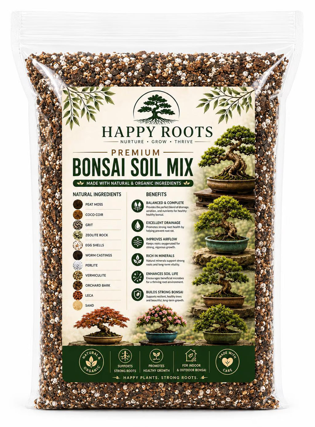 Happy Roots Bonsai Blend Potting Mix | 1.25 Quarts