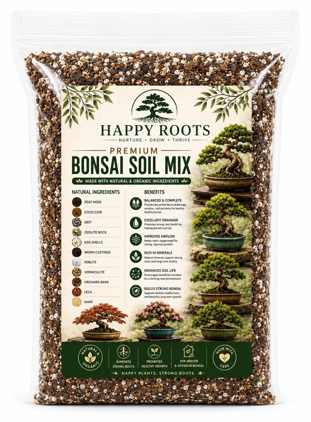 Happy Roots Bonsai Blend Potting Mix | 1.25 Quarts